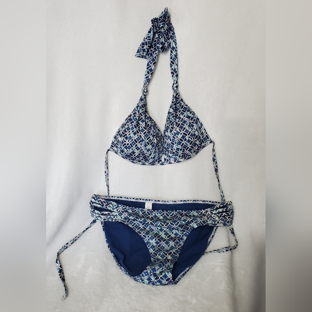 ATHLETA Aqualuxe Geometric Bikini Set Size L